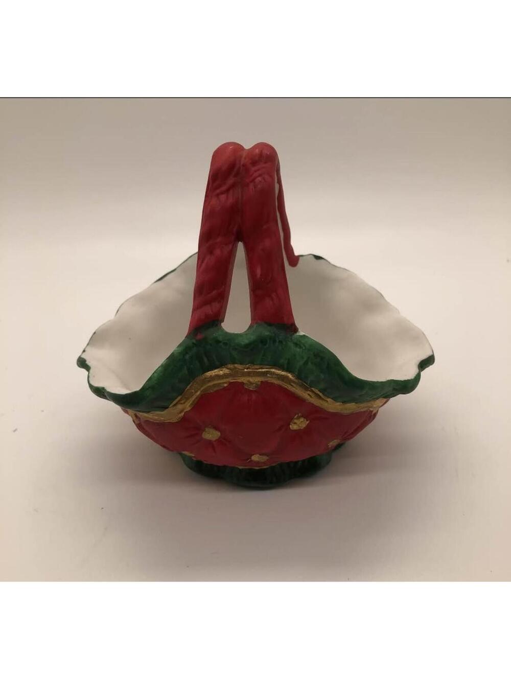 Mini Christmas ceramic basket